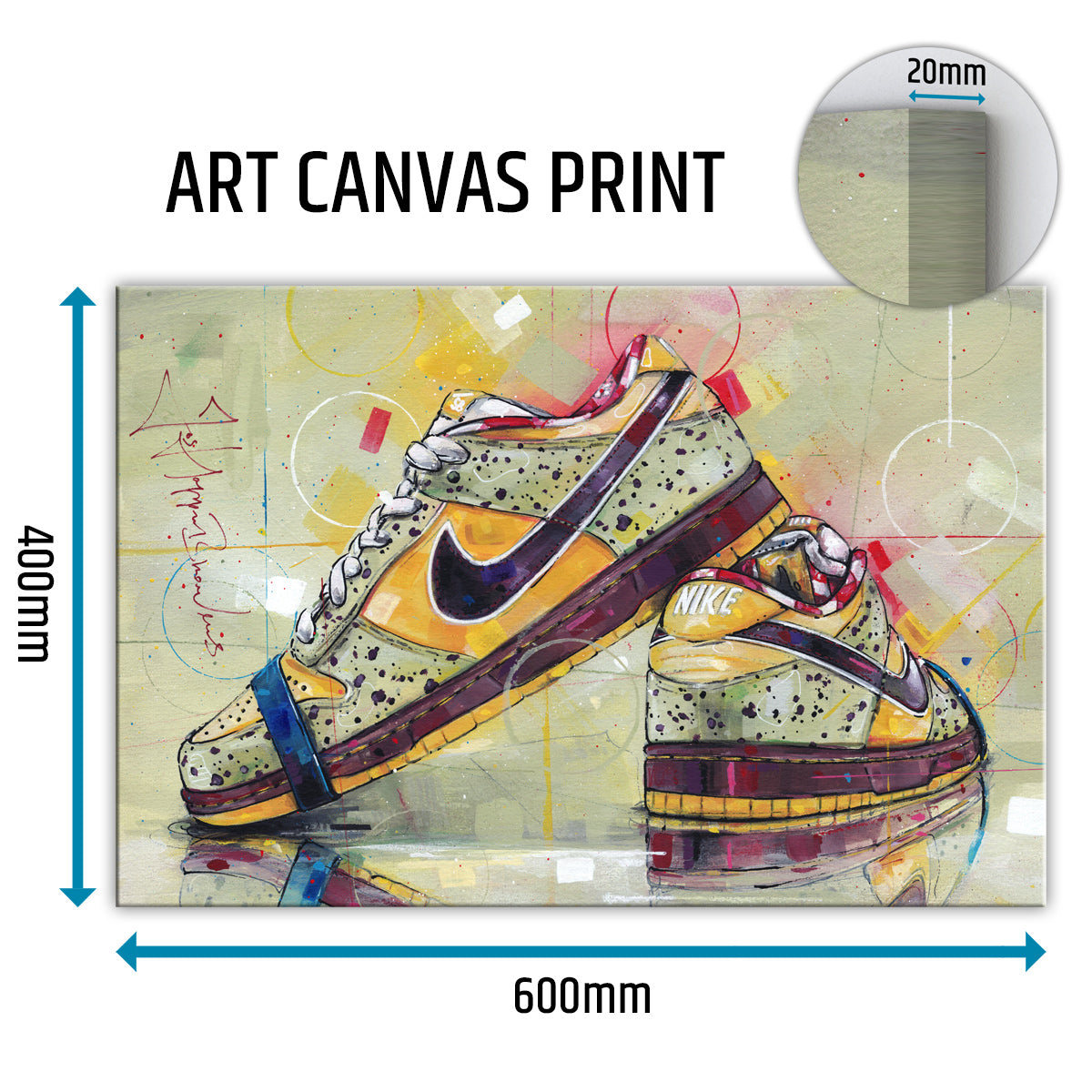 Nike Dunk low SB yellow lobster Leinwand