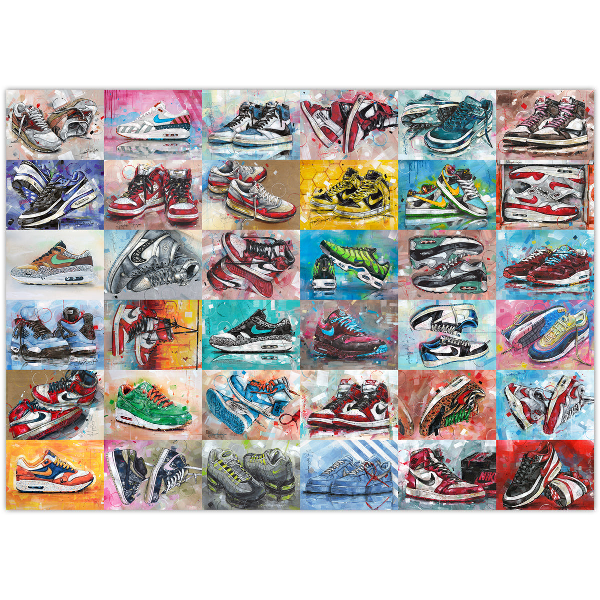 Sneaker collection estampada
