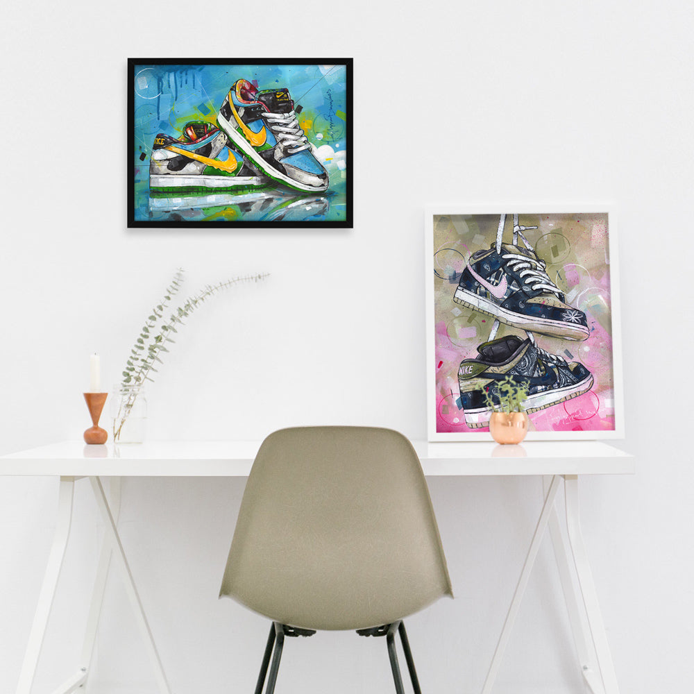 Nike Dunk low SB chunky dunky painting 40x30 cm