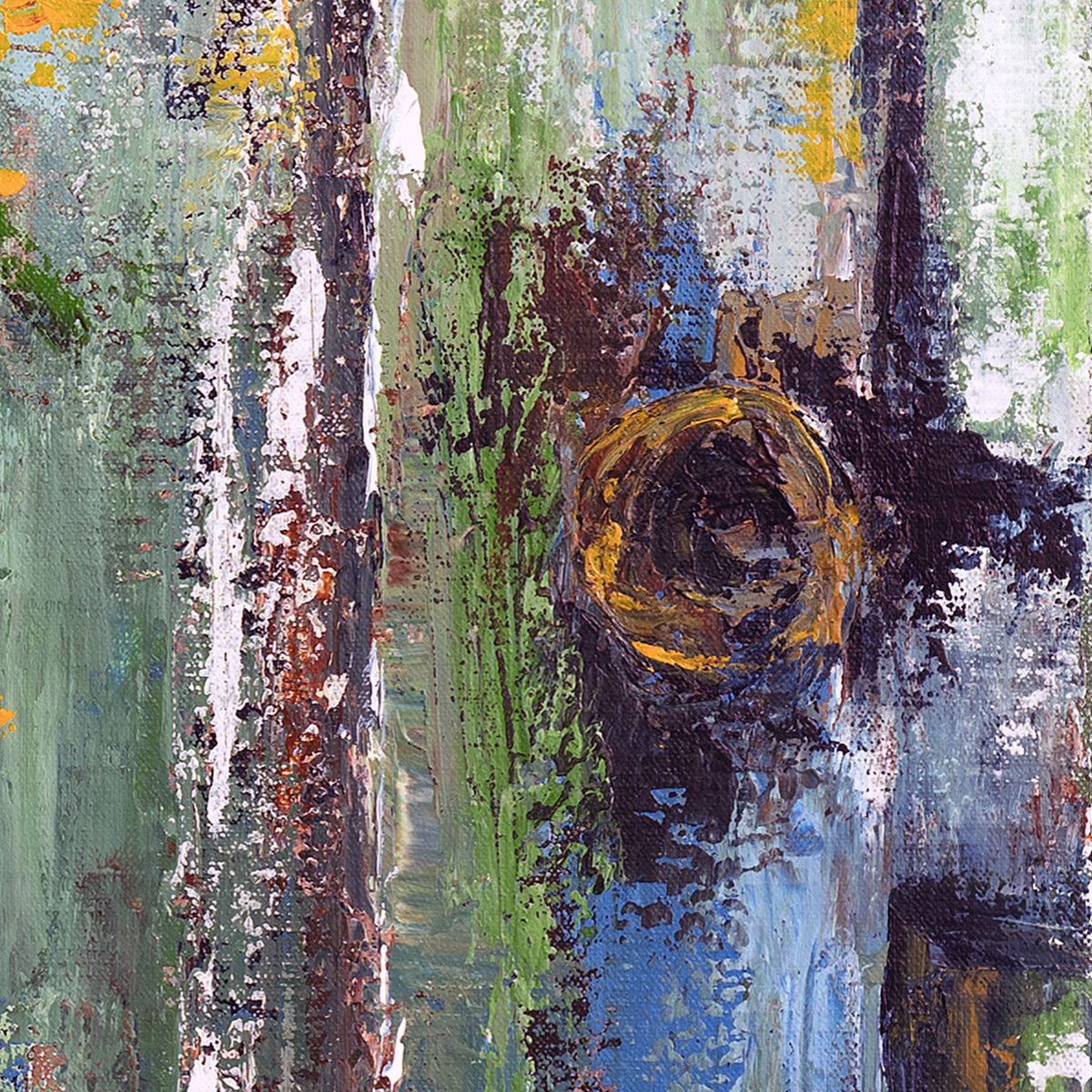 Pintura orquídea en jarrón 70x85 cm