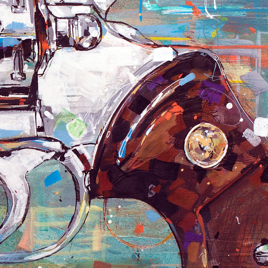 Revolver (Colt Python) painting 80x60 cm