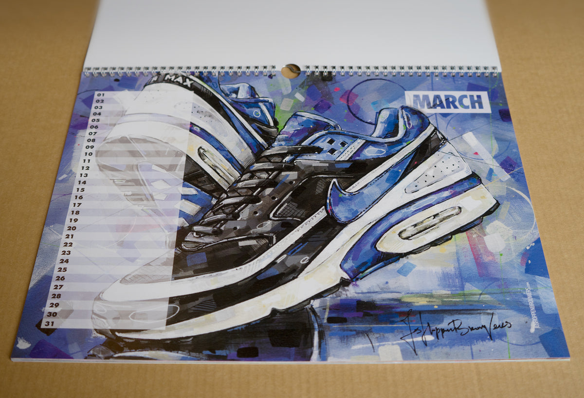 Calendrier d'art de baskets 29,7x21 cm (A4)
