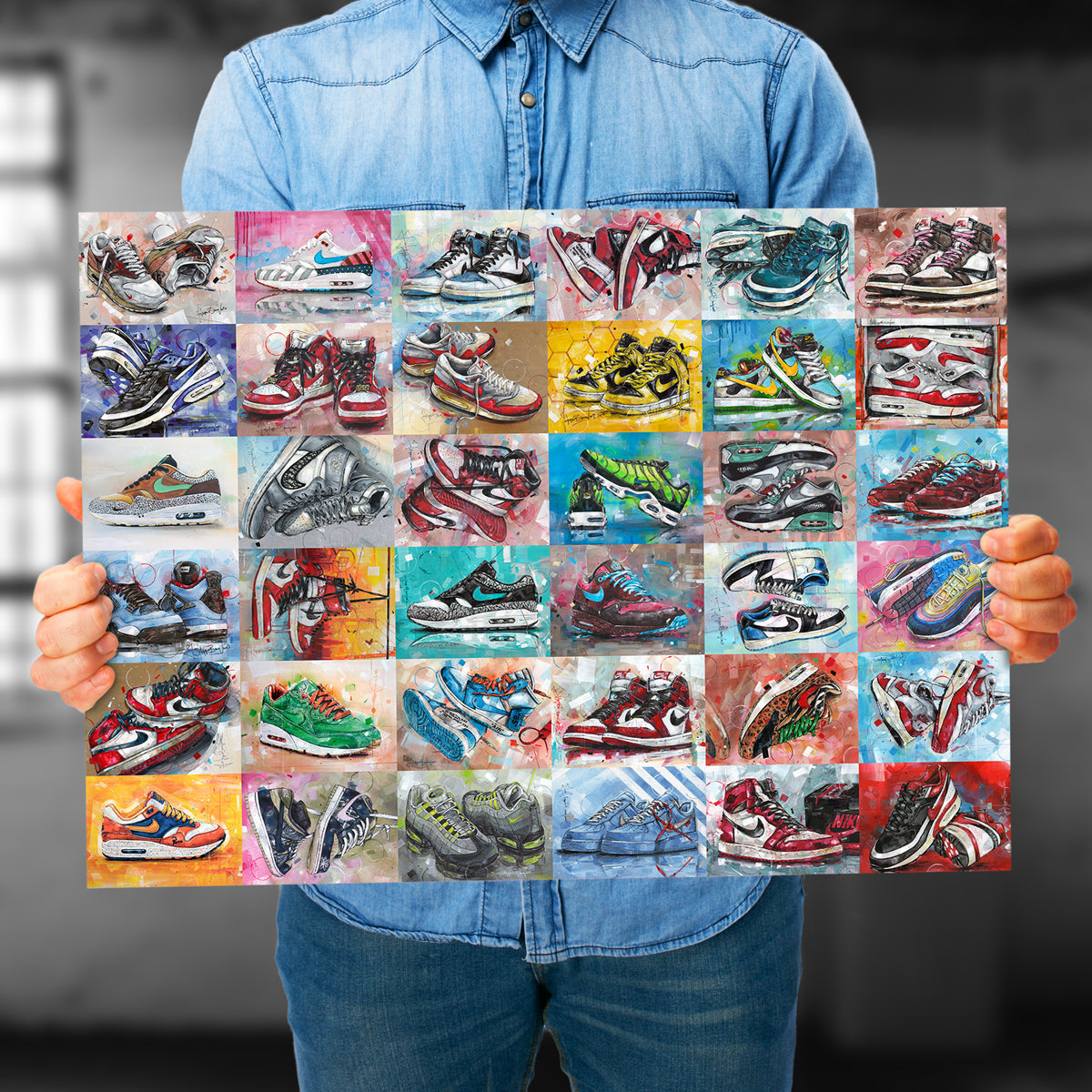 Sneaker collection estampada