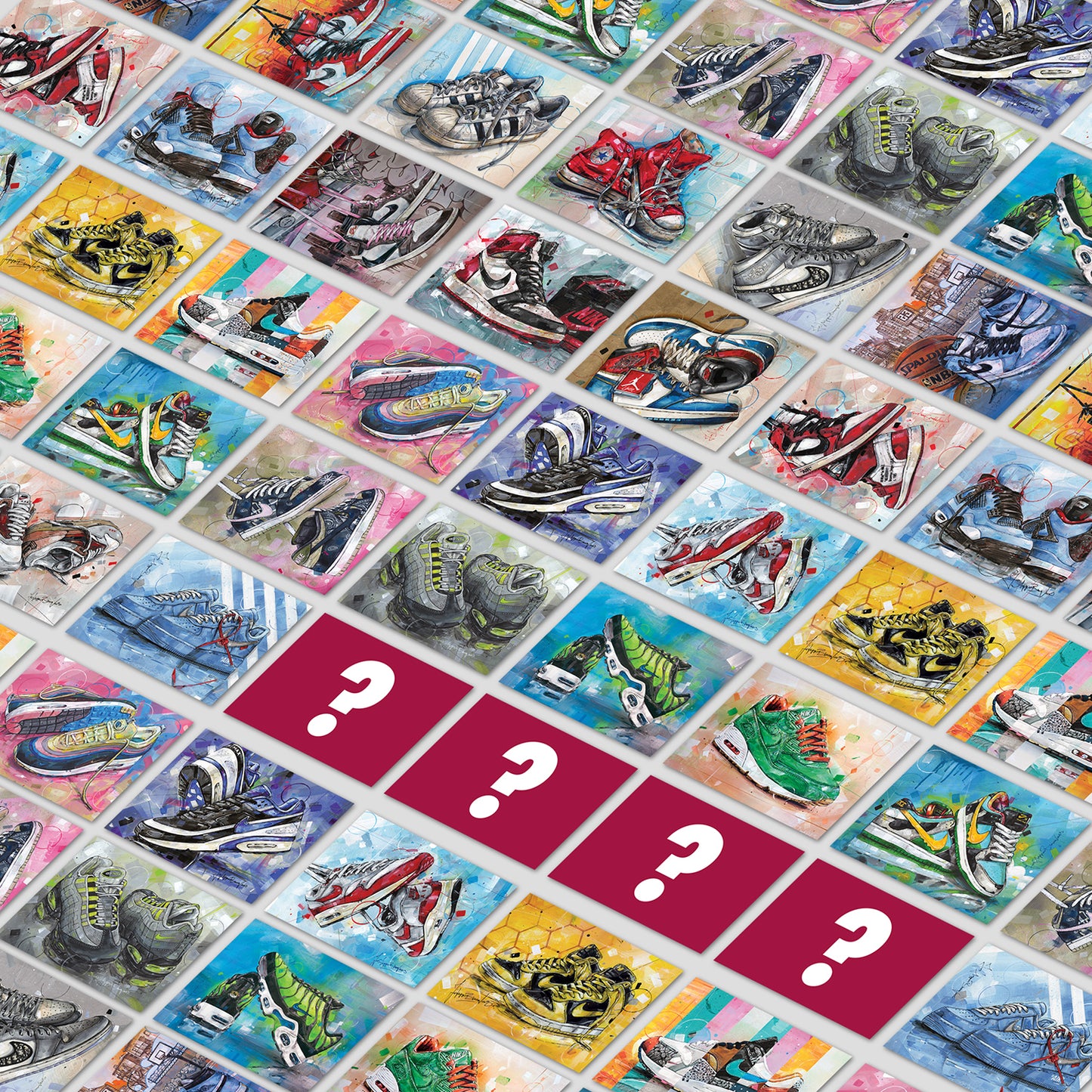 Collection de cartes postales de baskets
