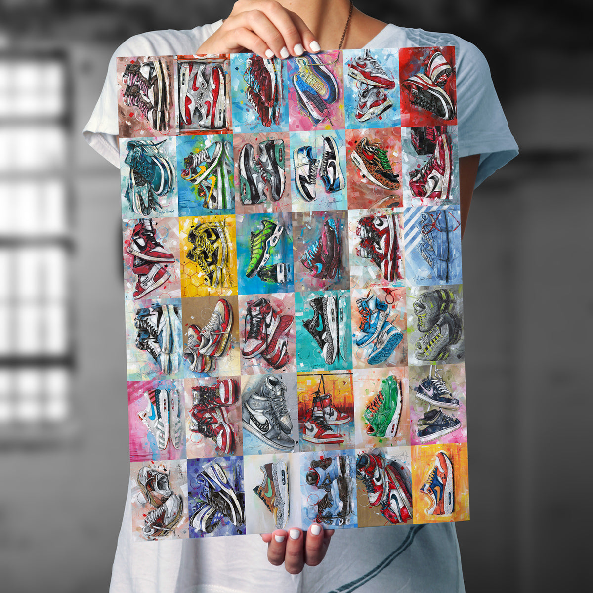 Sneaker collection estampada