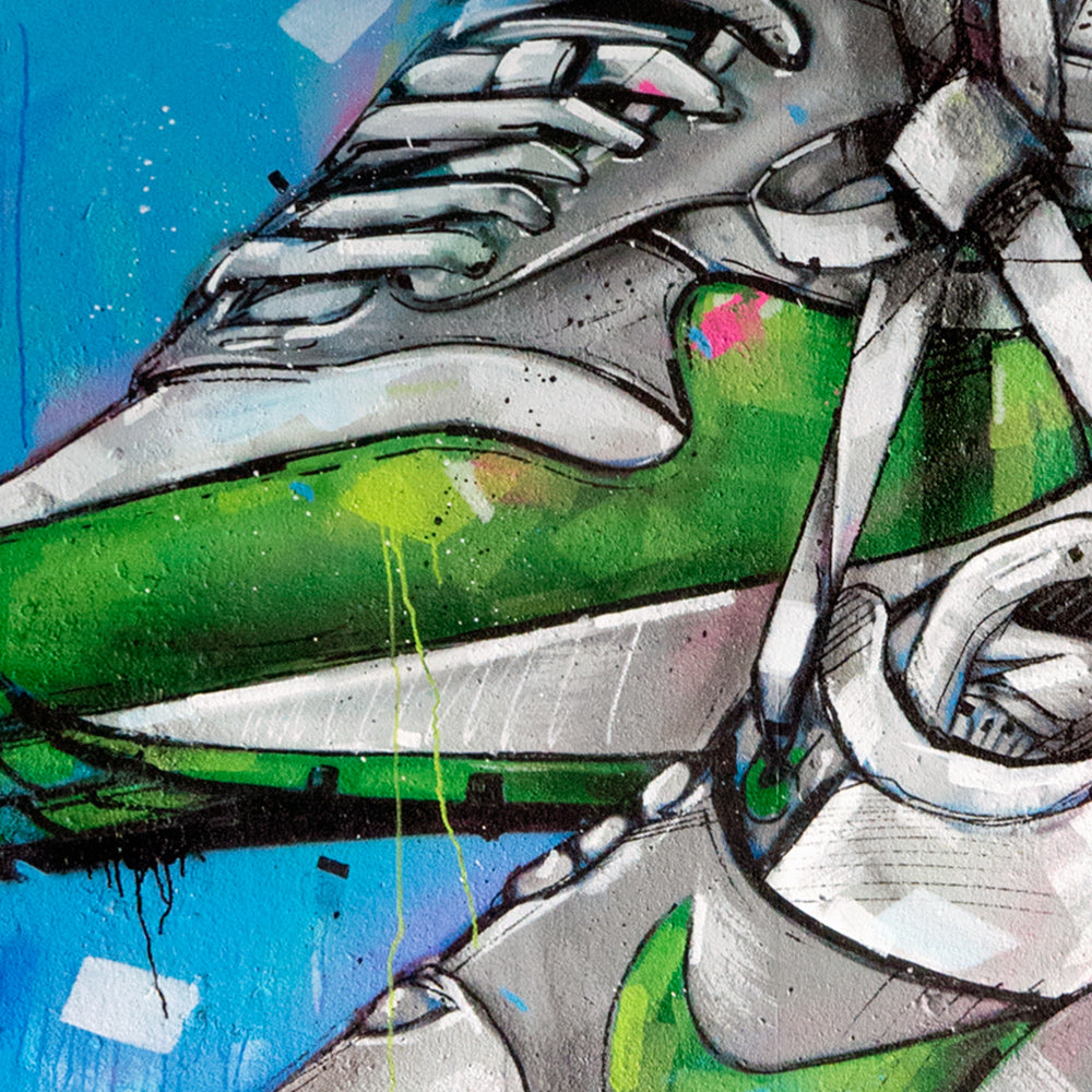 Nike Air Max 1 green graffiti estampada