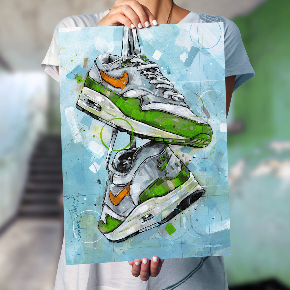 Nike Air Max 1 green estampada