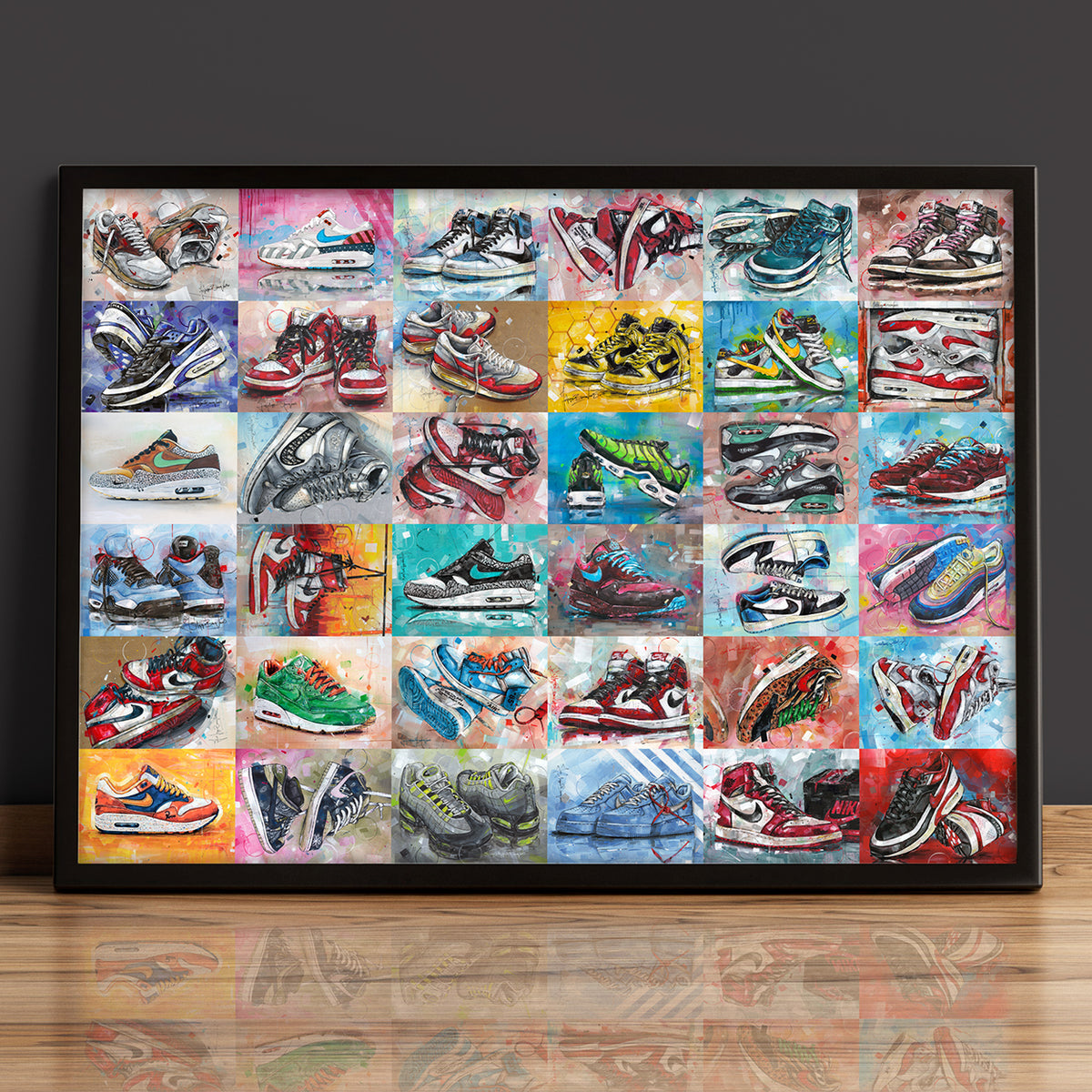 Sneaker collection estampada