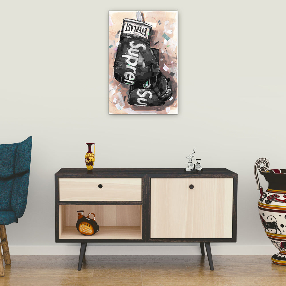 Black boxinggloves canvas