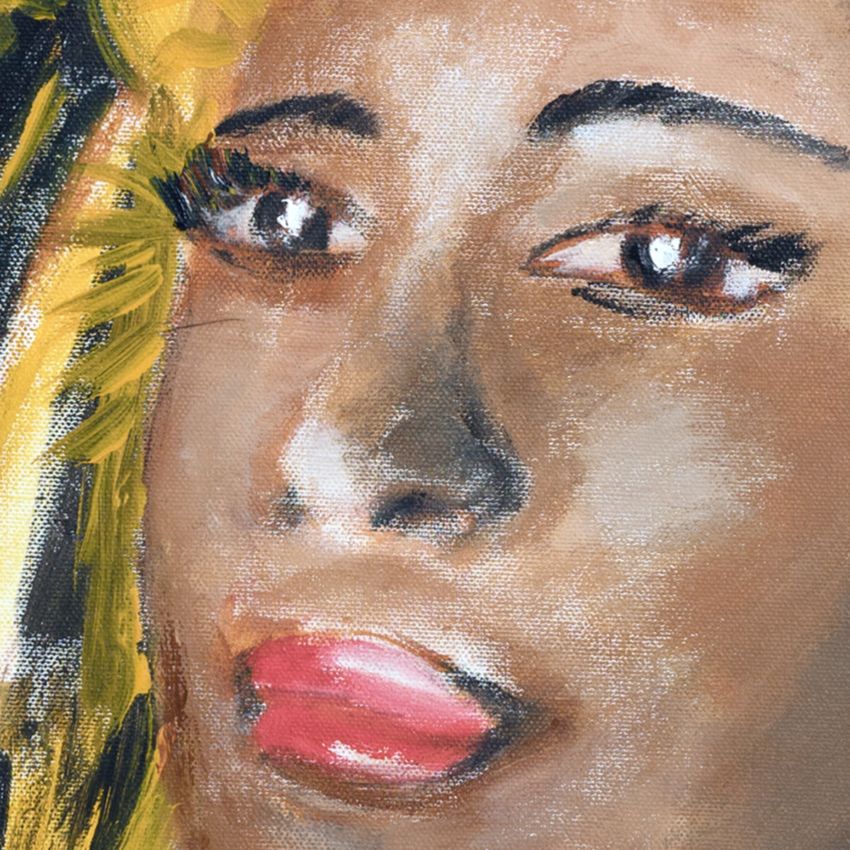 Pintura dama tintada 80x100 cm