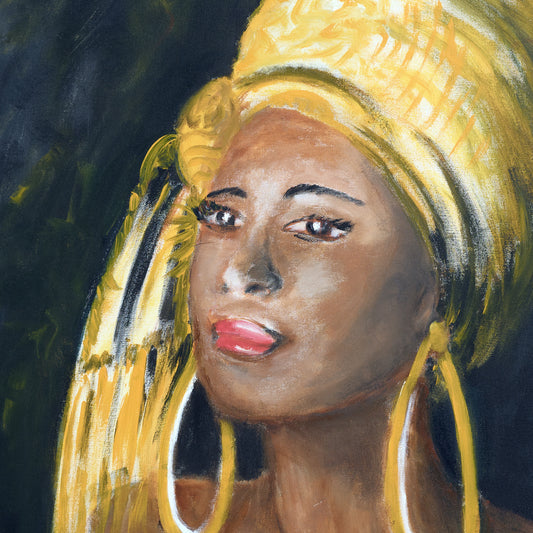 Tönte Dame Gemälde 80x100 cm