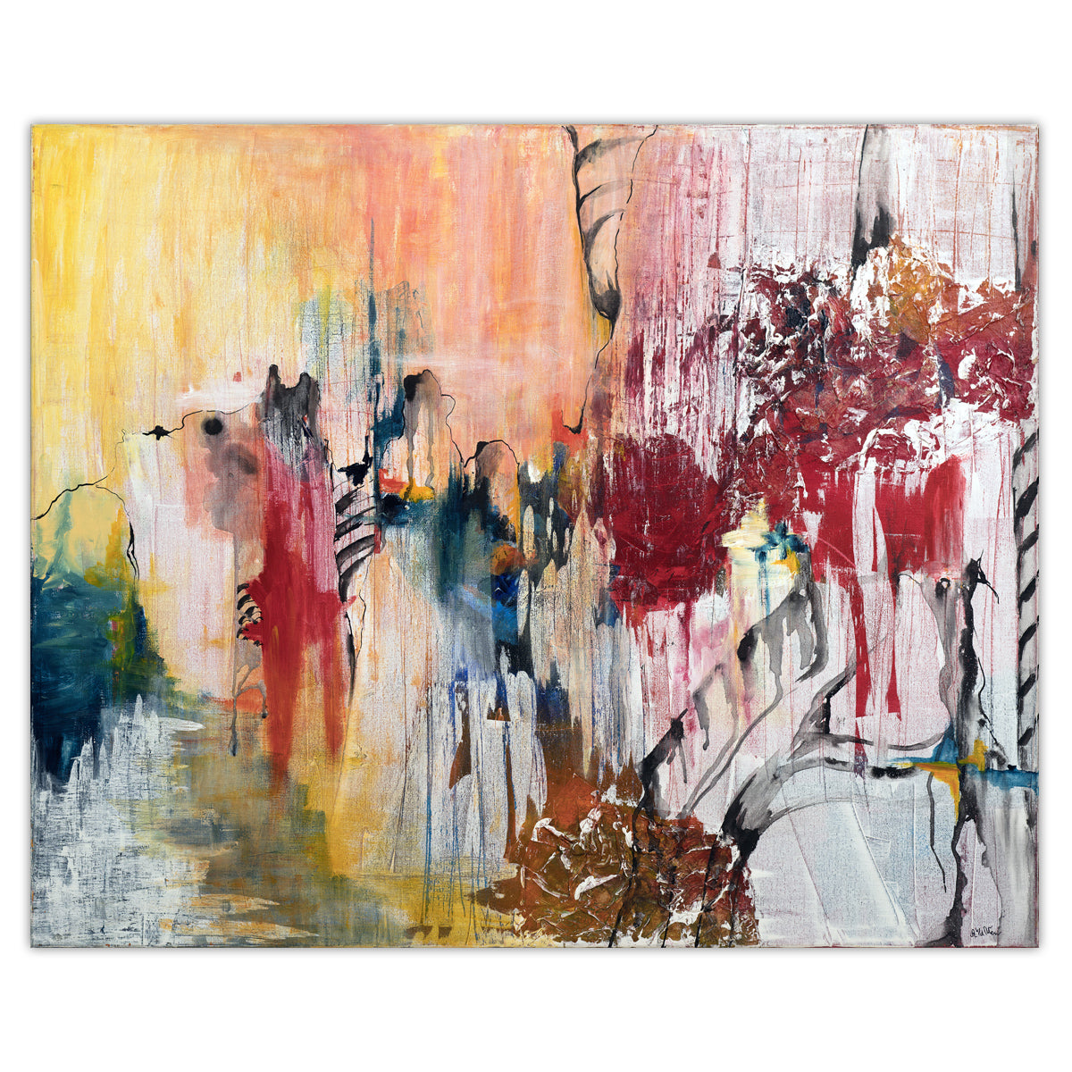 Onverwacht schilderij 110x90 cm