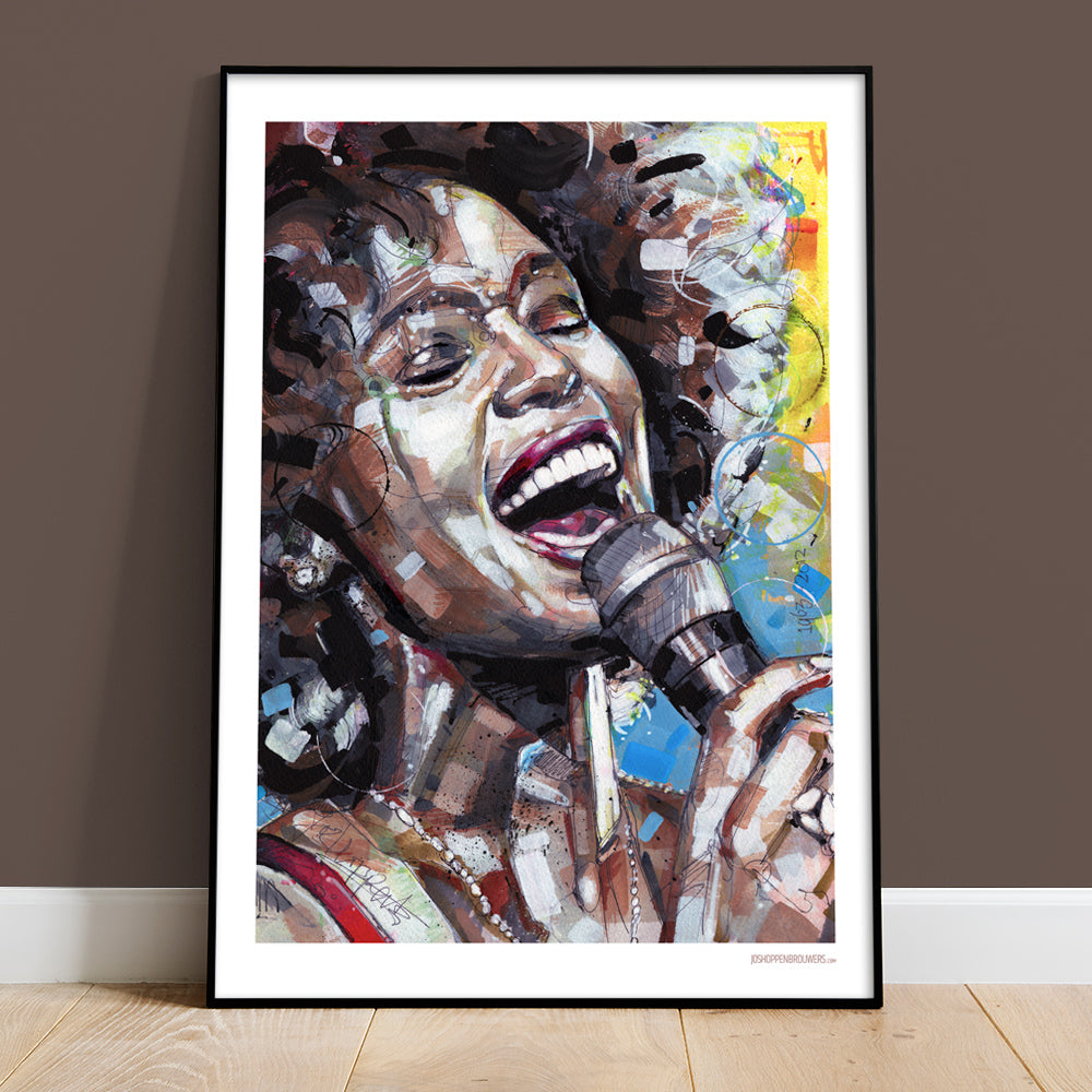 Whitney Houston estampada