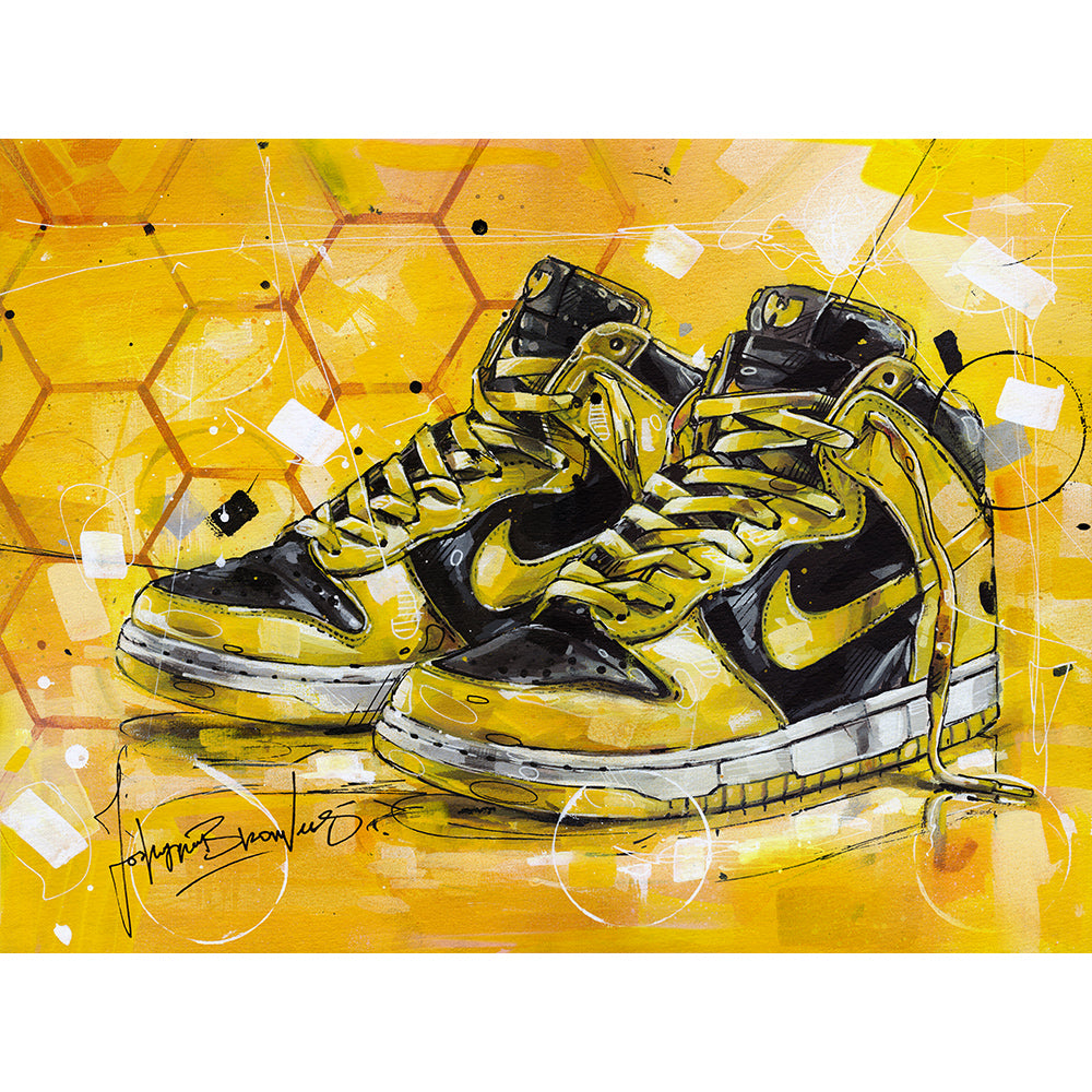 Nike Dunk high honeycomb painting 40x30 cm