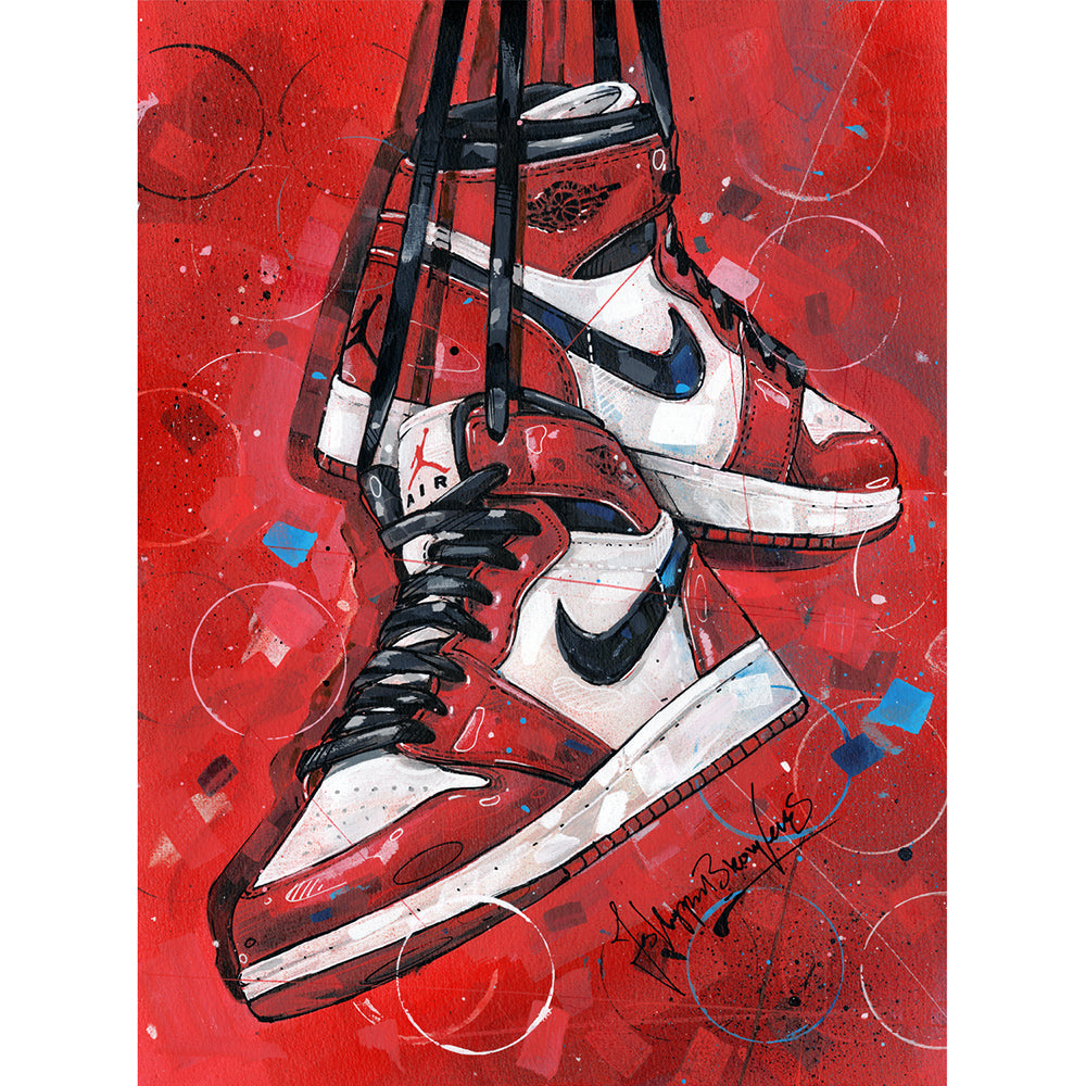 Nike Air Jordan 1 retro Chicago canvas 40x60 cm