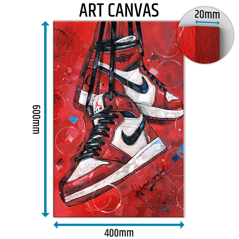 Nike Air Jordan 1 retro Chicago Leinwand 40x60 cm