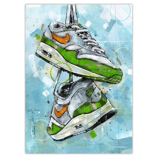 Nike Air Max 1 green estampada