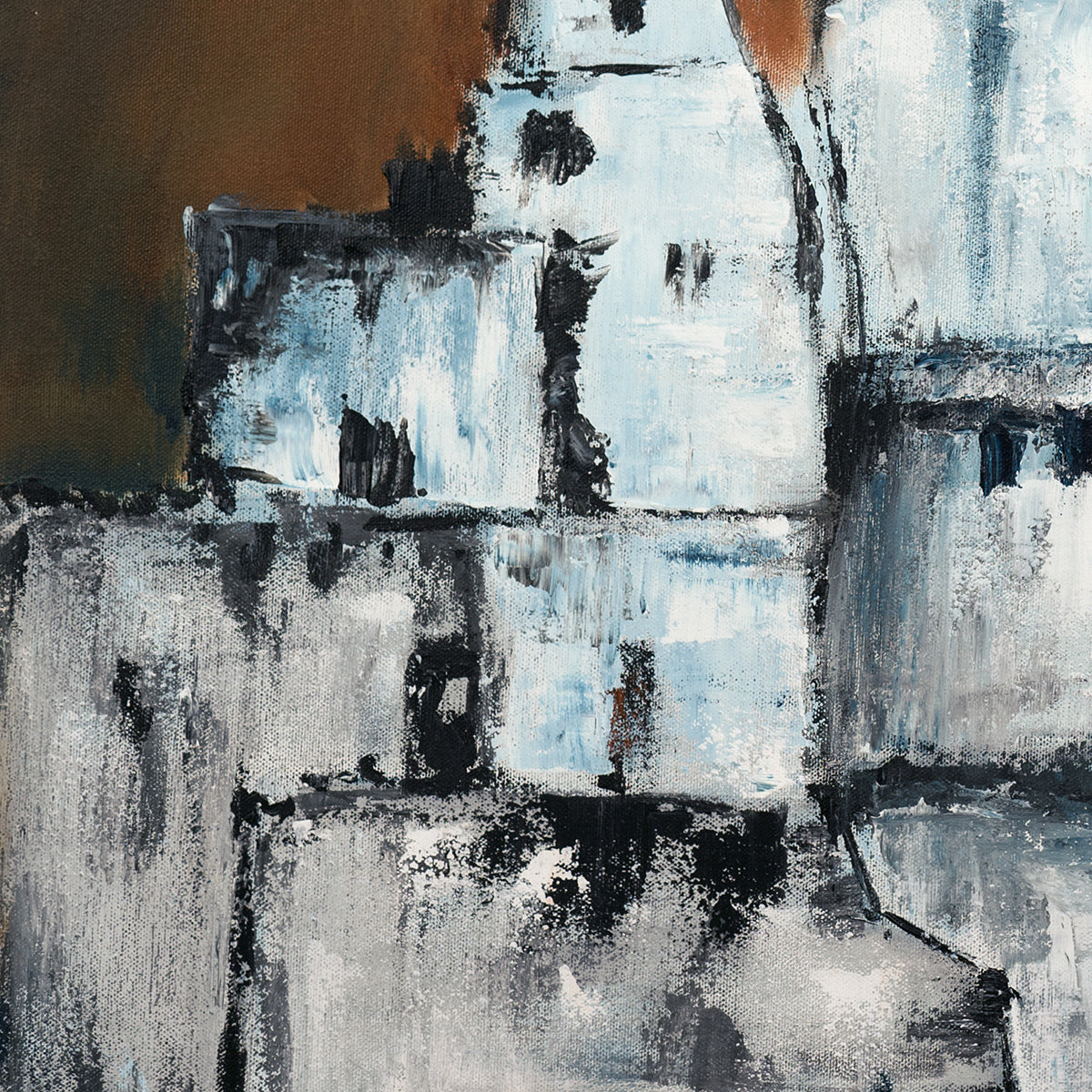 Witte stad schilderij 120x80 cm