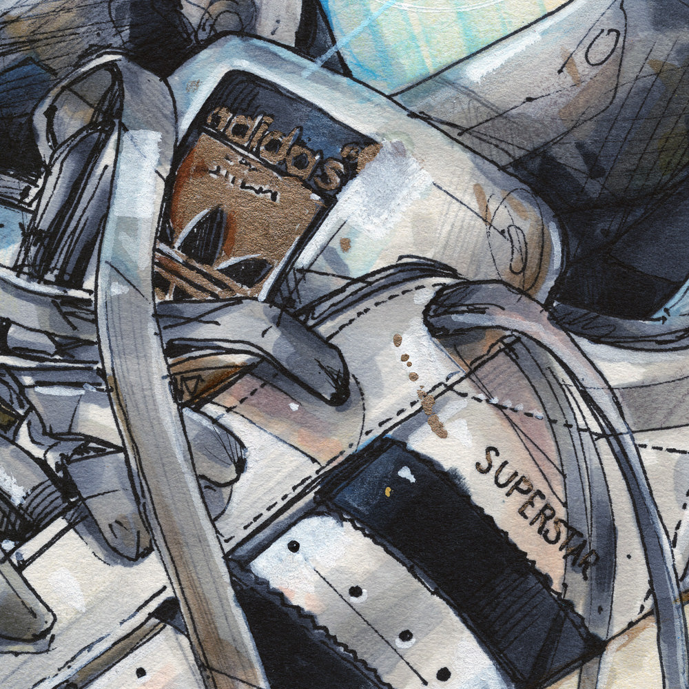 Adidas Superstar sneaker art print GalleryKauffeld Adidas Superstar sneaker art print GalleryKauffeld