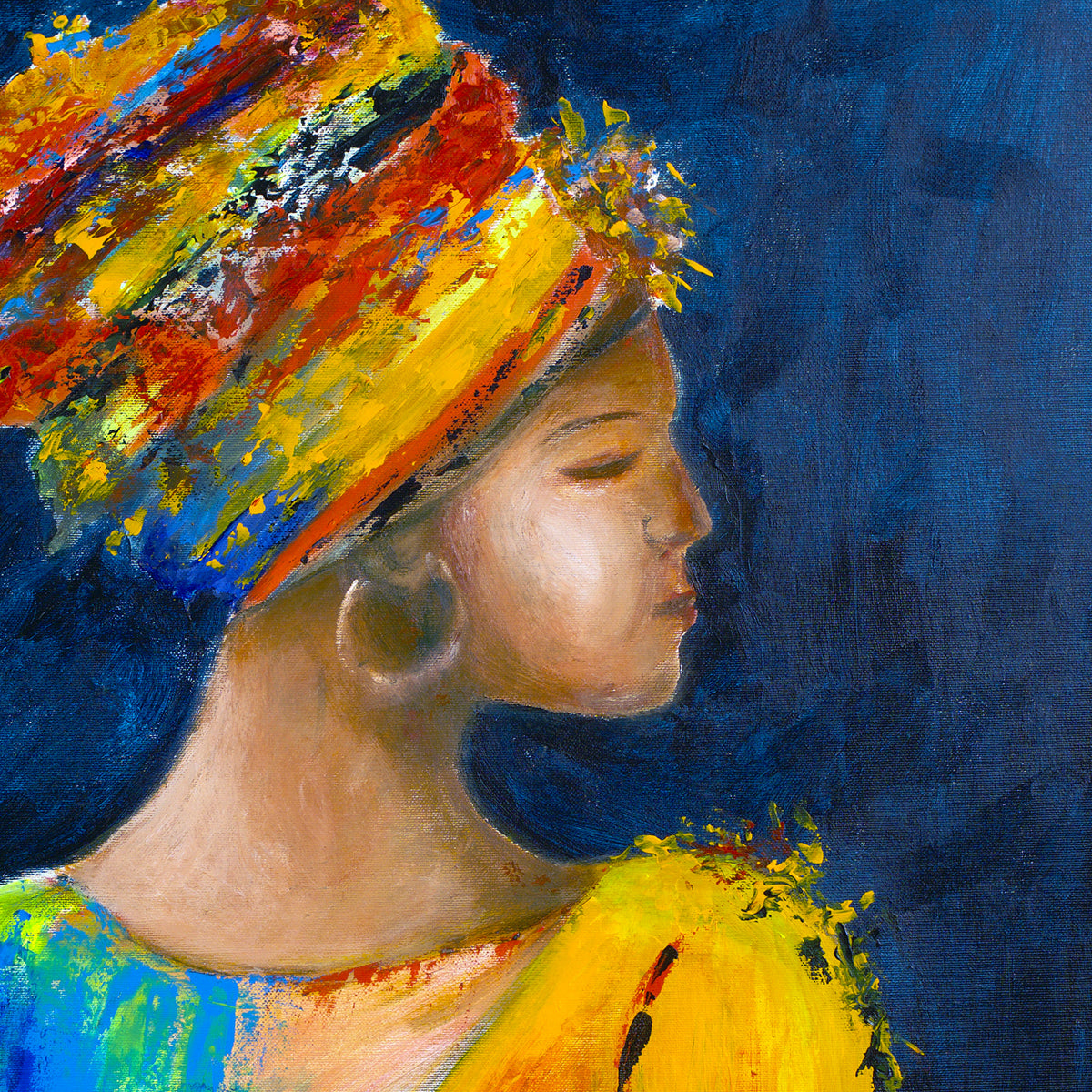 African lady painting 80x100 cm