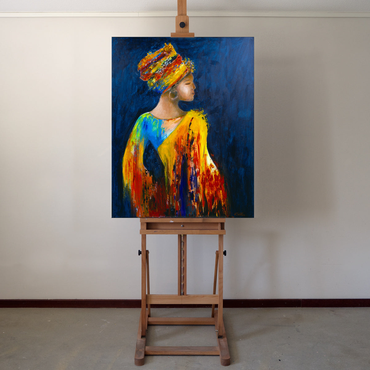 African lady painting 80x100 cm