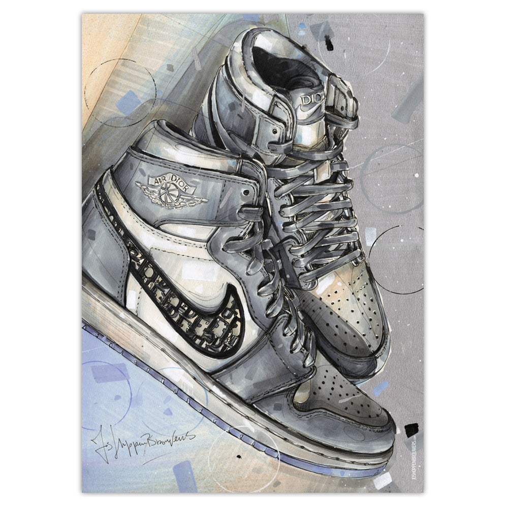 Nike Air Jordan 1 full colour estampado 50x70 cm