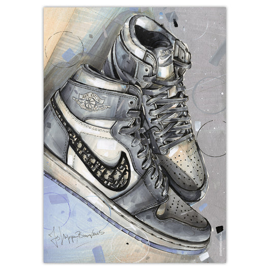 Nike Air Jordan 1 full colour print 50x70 cm