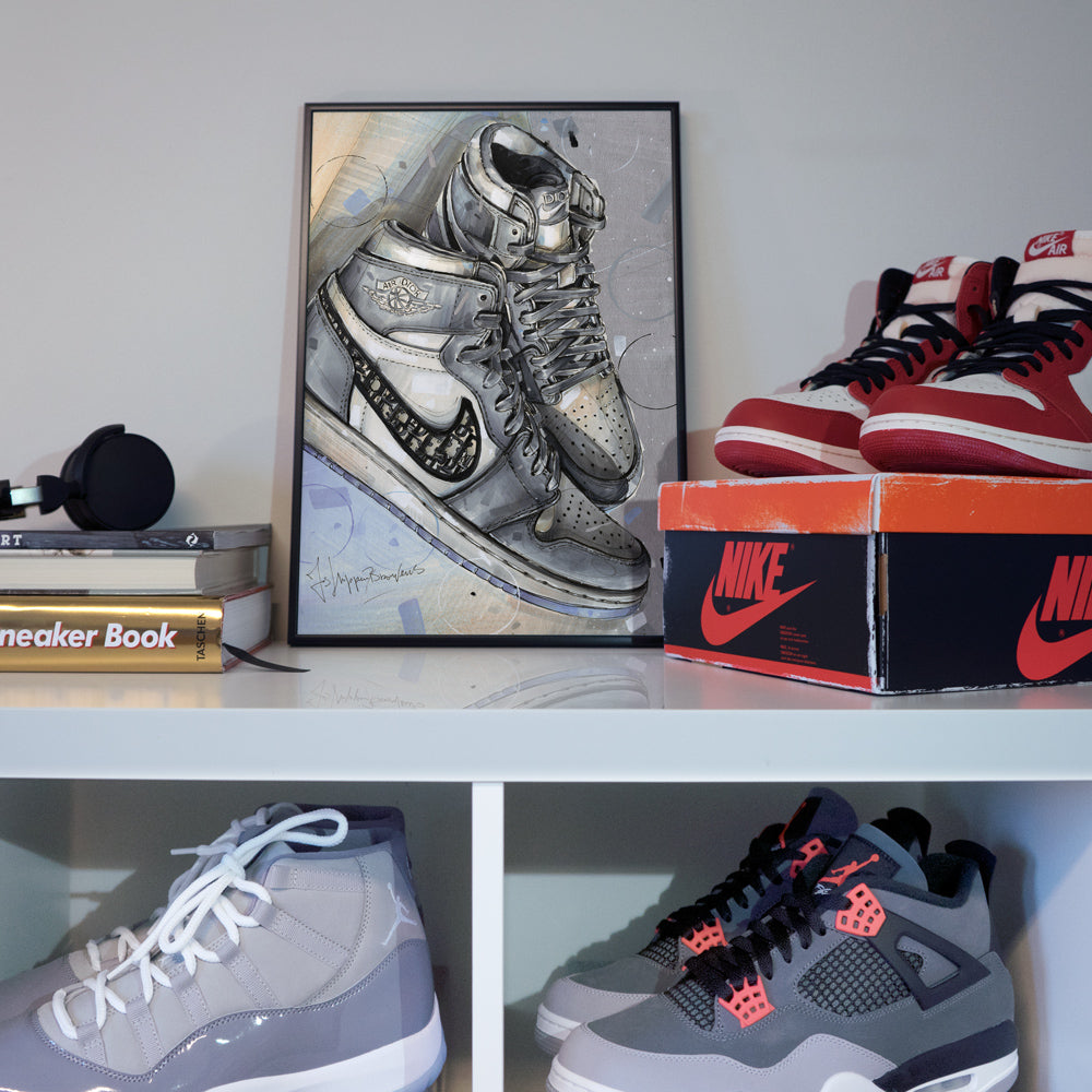 Nike Air Jordan 1 imprimé 29,7x42 cm (A3) - encadrée et signée