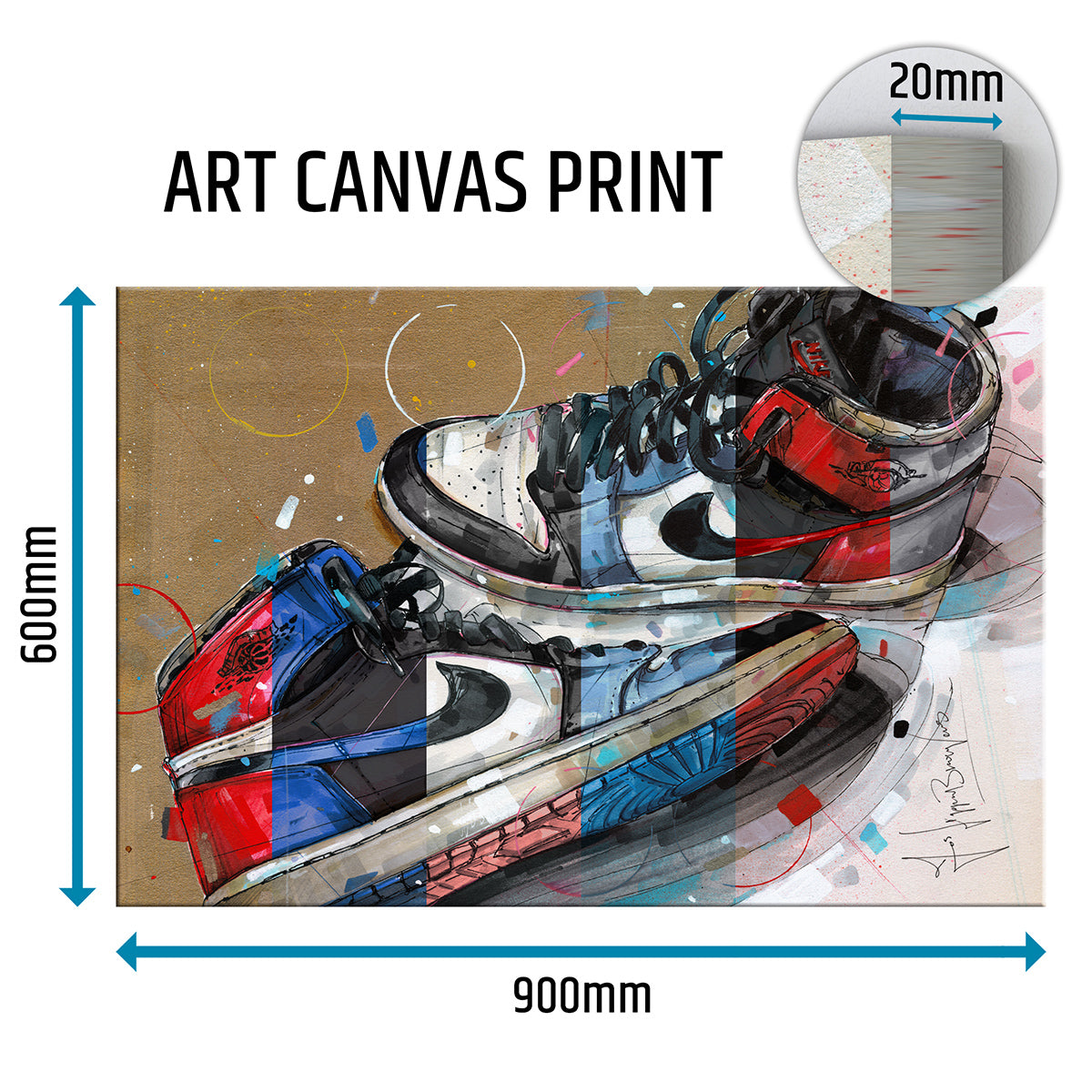 Nike Air Jordan 1 1984 colourway lienzo