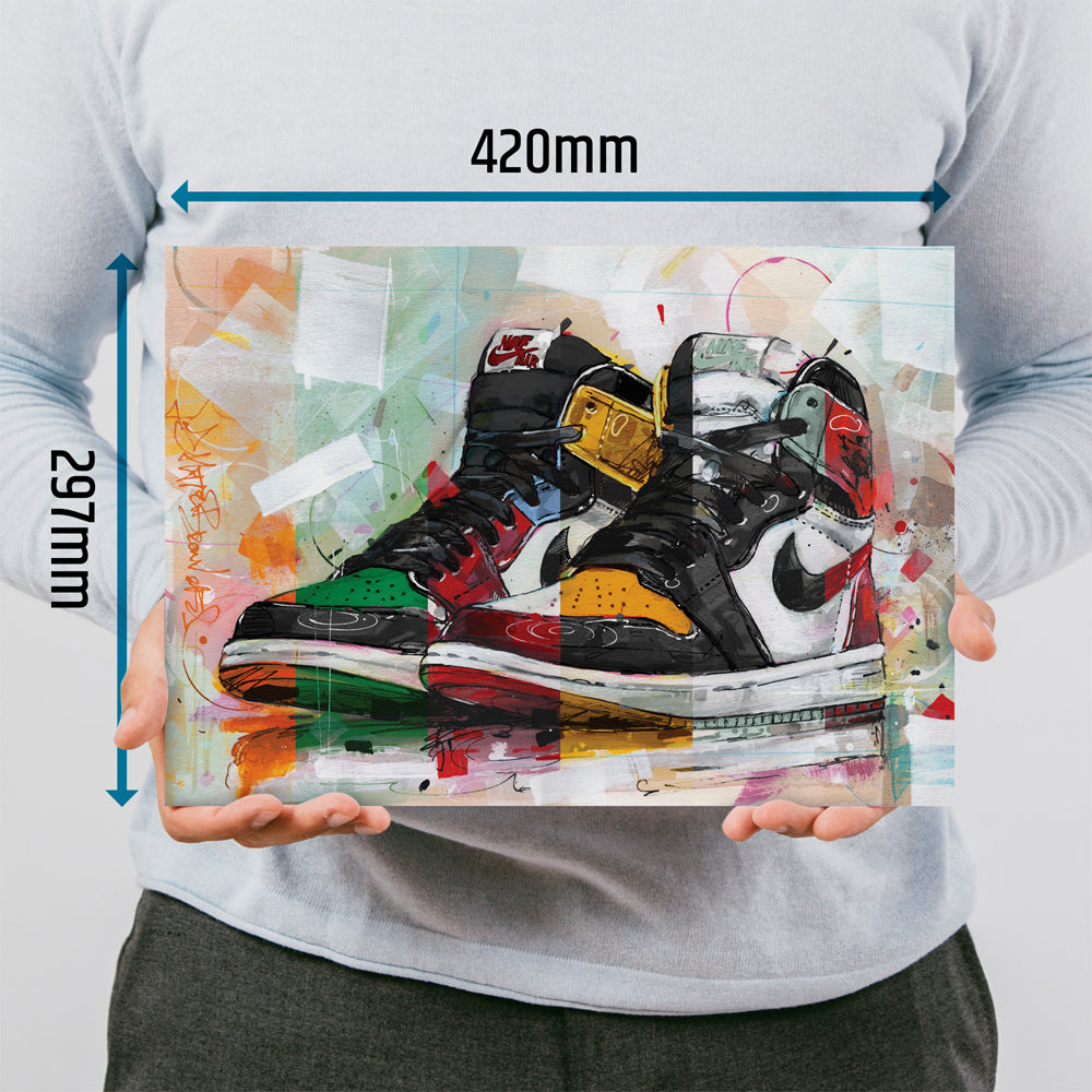 Nike Air Jordan 1 retro high colourway print 42x29,7 cm (A3)