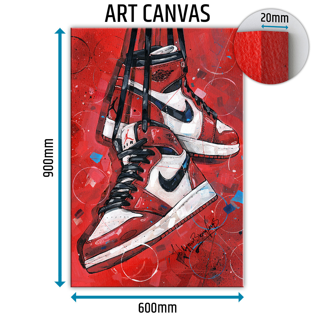 Nike Air Jordan 1 retro Chicago lienzo