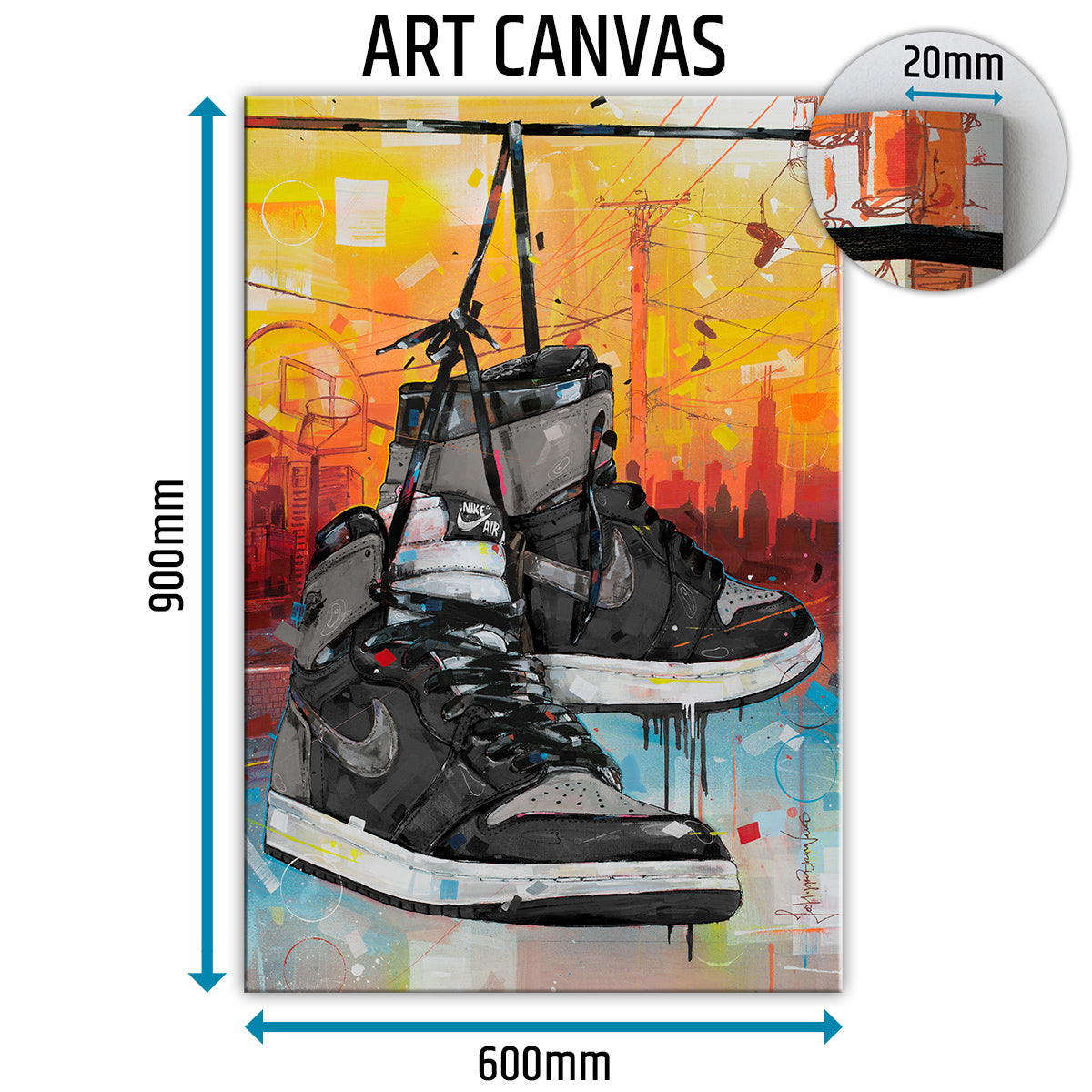 Nike Air Jordan 1 powerlines shadow 1.0 lienzo