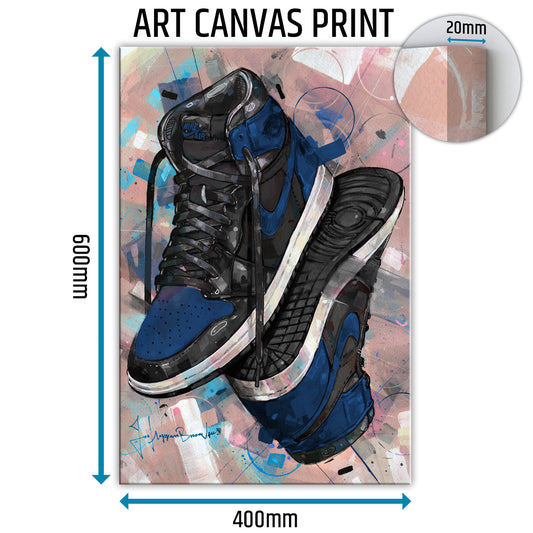 Nike Air Jordan 1 upside down royal blue toile 40x60 cm