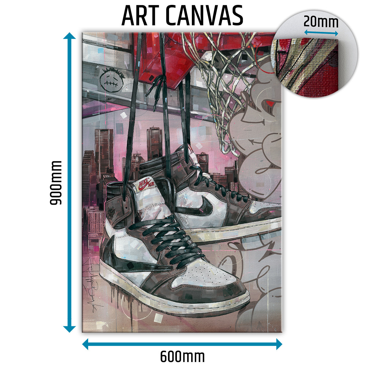 Nike Air Jordan 1 Travis Scott high - black laces basket canvas