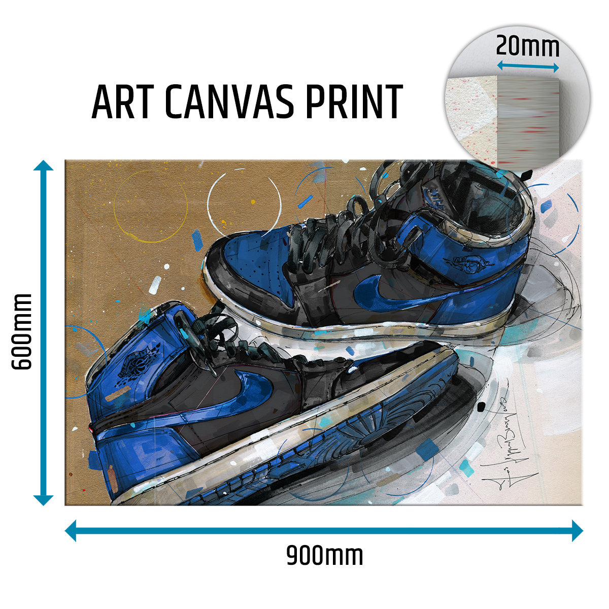 Nike Air Jordan 1 1984 royal blue lienzo