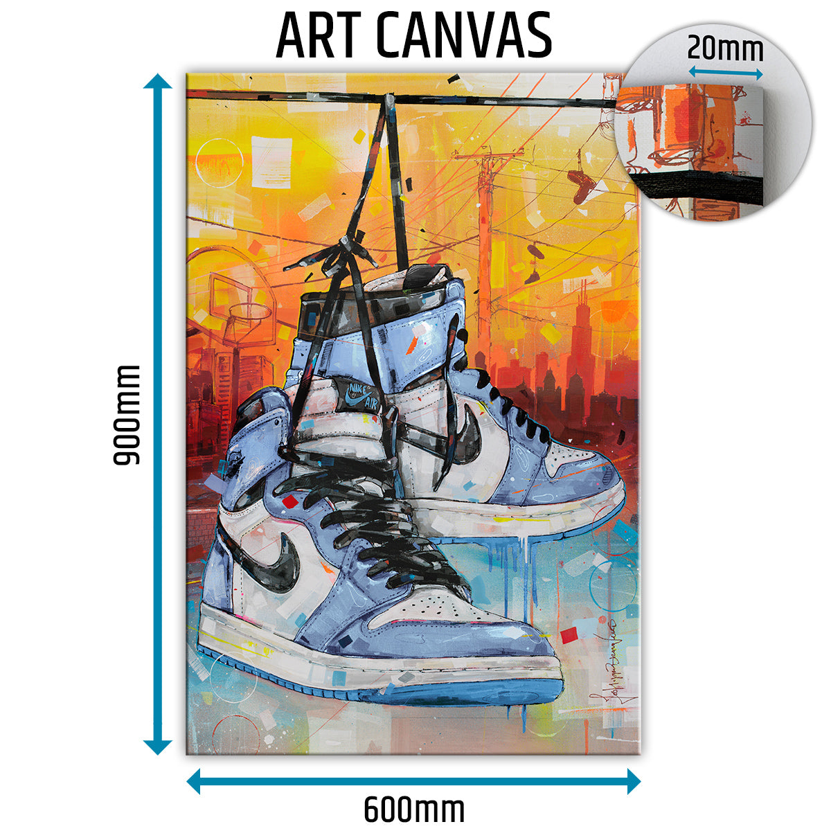 Nike Air Jordan 1 powerlines university blue lienzo