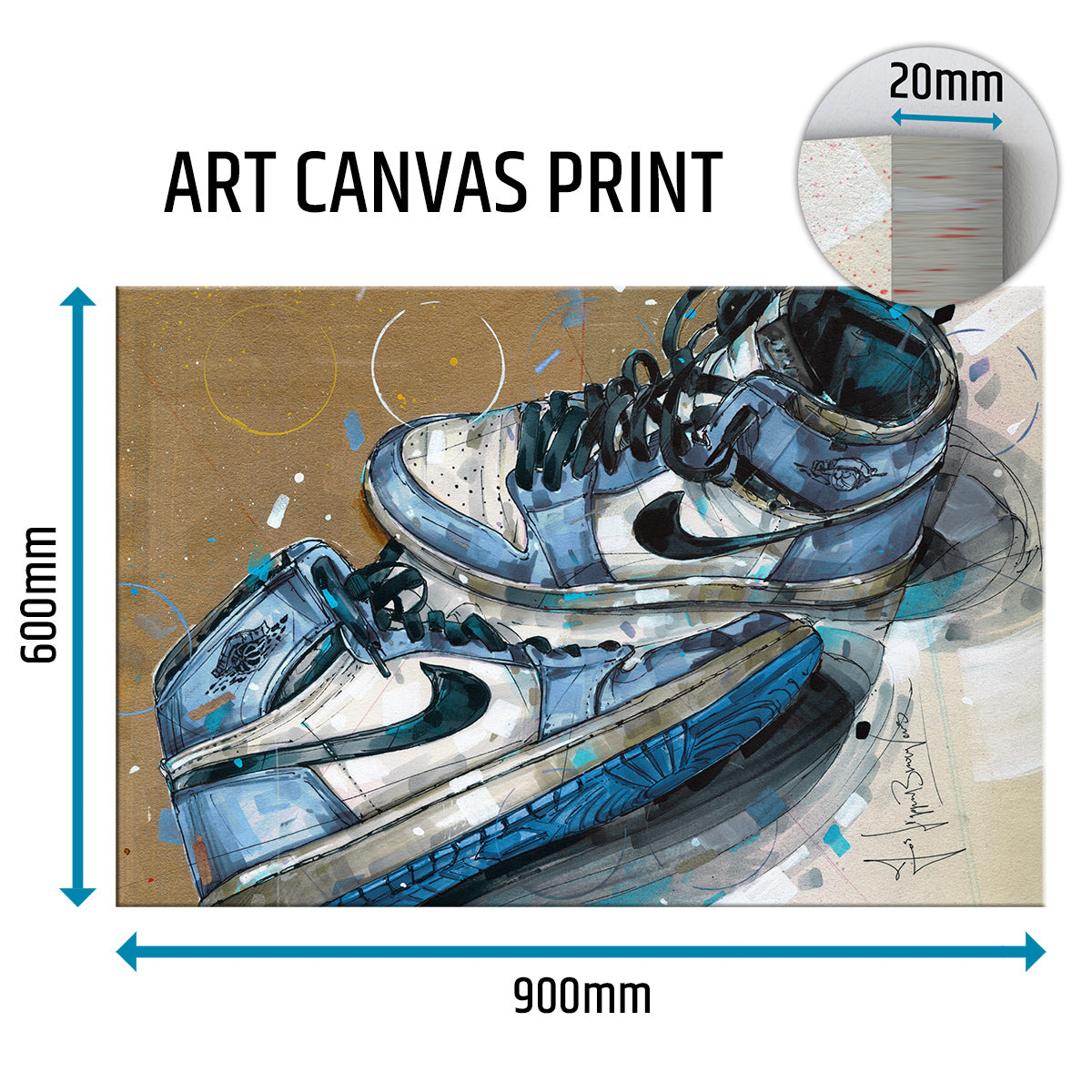 Nike Air Jordan 1 1984 universtiy blue lienzo