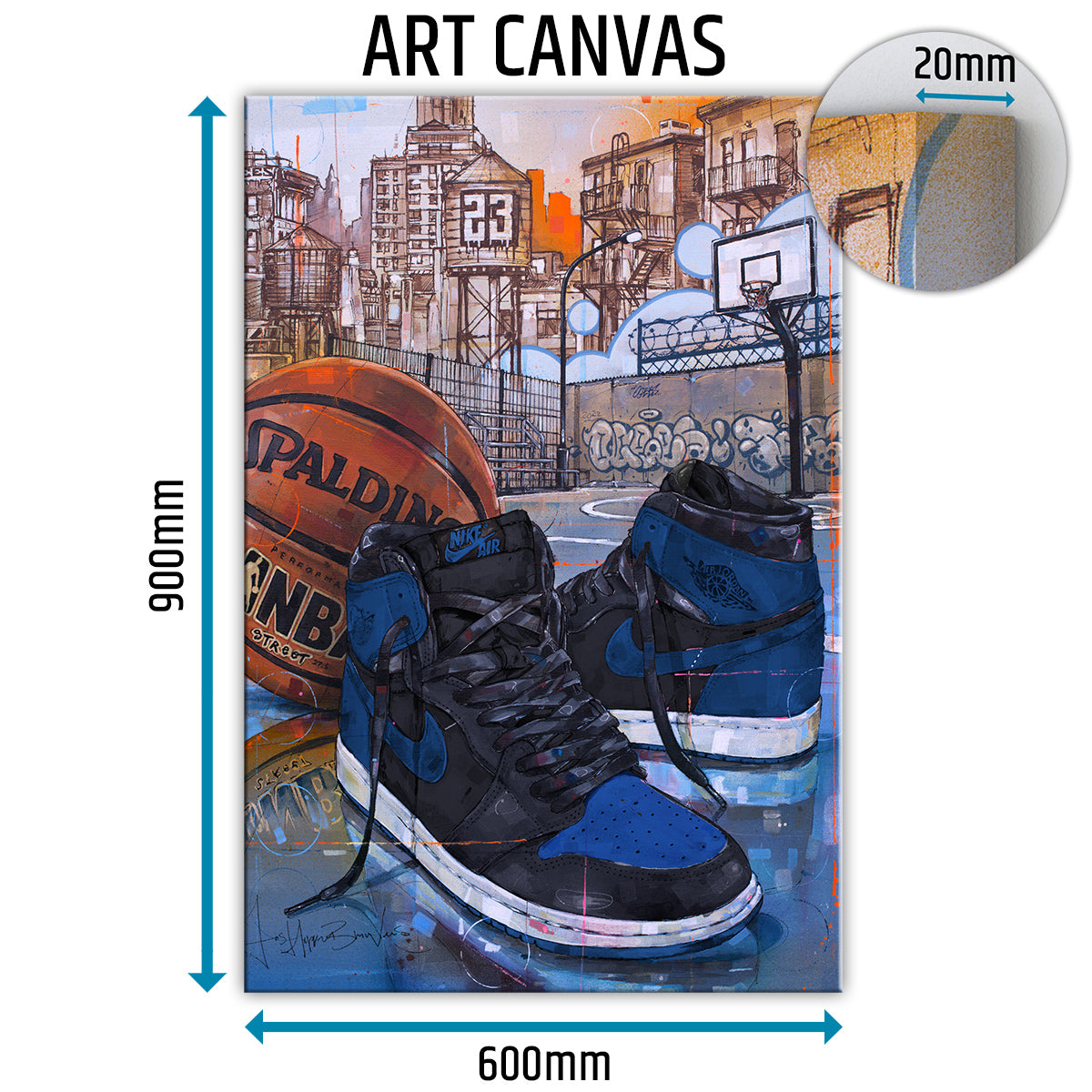 Nike Air Jordan 1 basketball royal blue lienzo