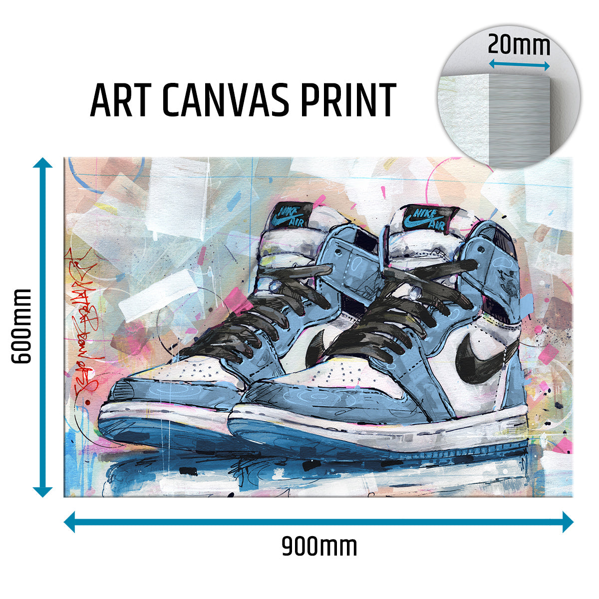 Nike Air Jordan 1 retro high university blue canvas