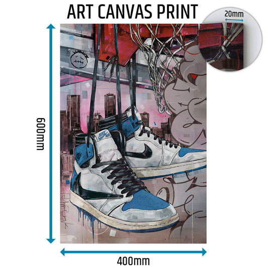 Nike Air Jordan 1 fragment high basket toile 40x60 cm