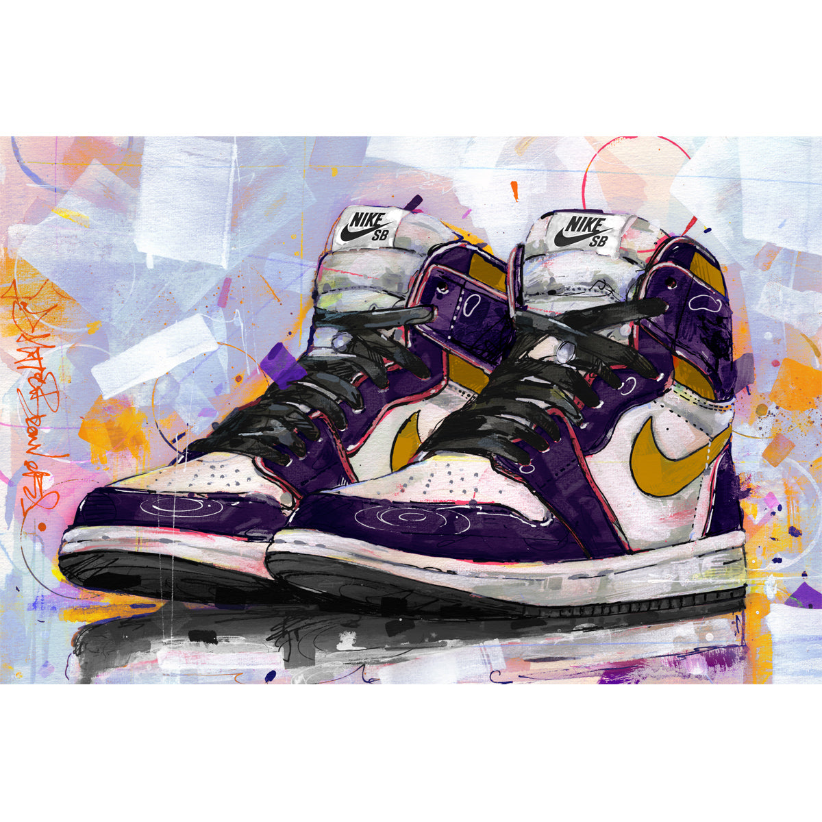 Nike Air Jordan 1 retro high L.A. to Chicago lienzo 60x40 cm