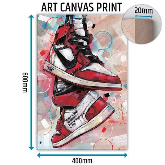 Nike Air Jordan 1 Off White Chicago Leinwand 40x60 cm