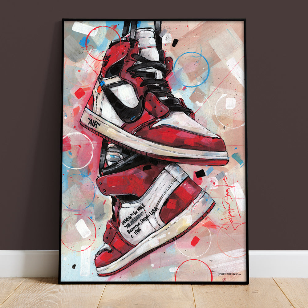 Nike Air Jordan 1 Off White Chicago print 70x100 cm