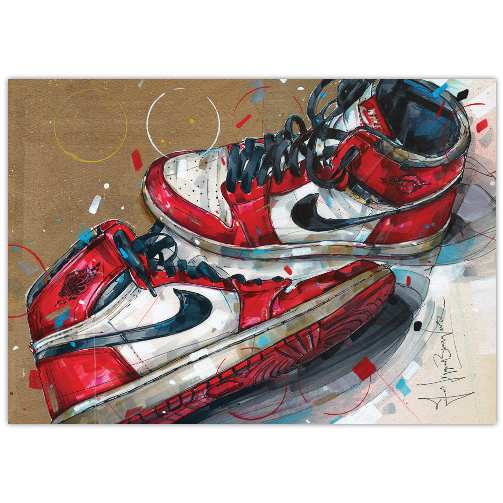 Nike Air Jordan 1 1985 Chicago print 42x29,7 cm (A3)