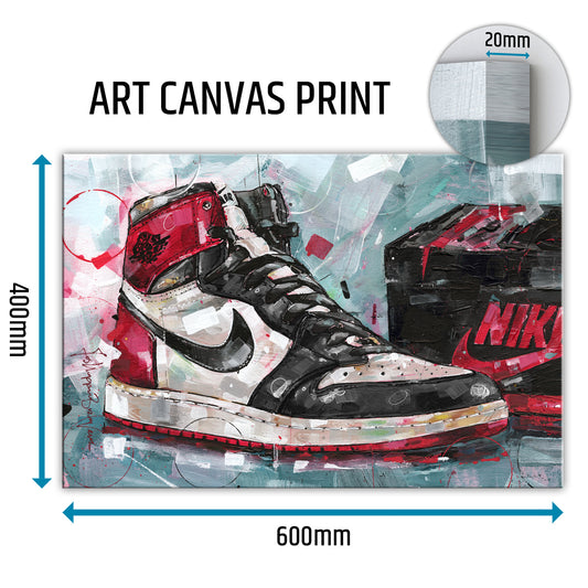 Nike Air Jordan 1 shoebox black toe canvas 60x40 cm