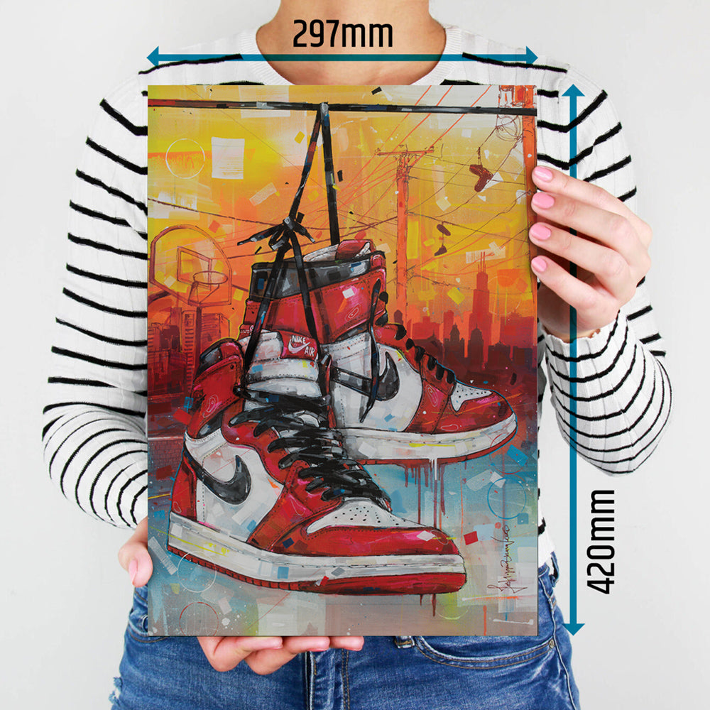 Nike Air Jordan 1 powerlines Chicago print 29,7x42 cm (A3)