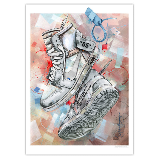 Nike Air Jordan 1 Off White white print