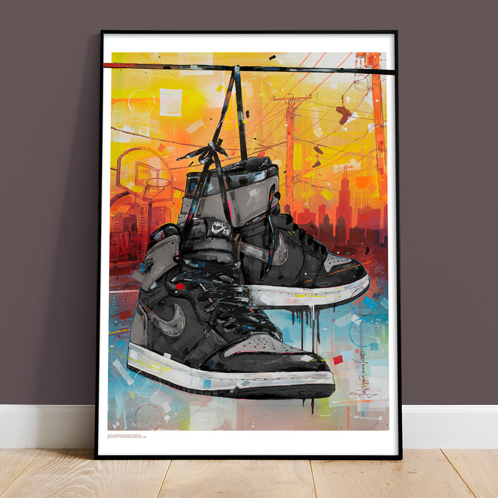 Nike Air Jordan 1 powerlines shadow 1.0 print imprimé 50x70 cm