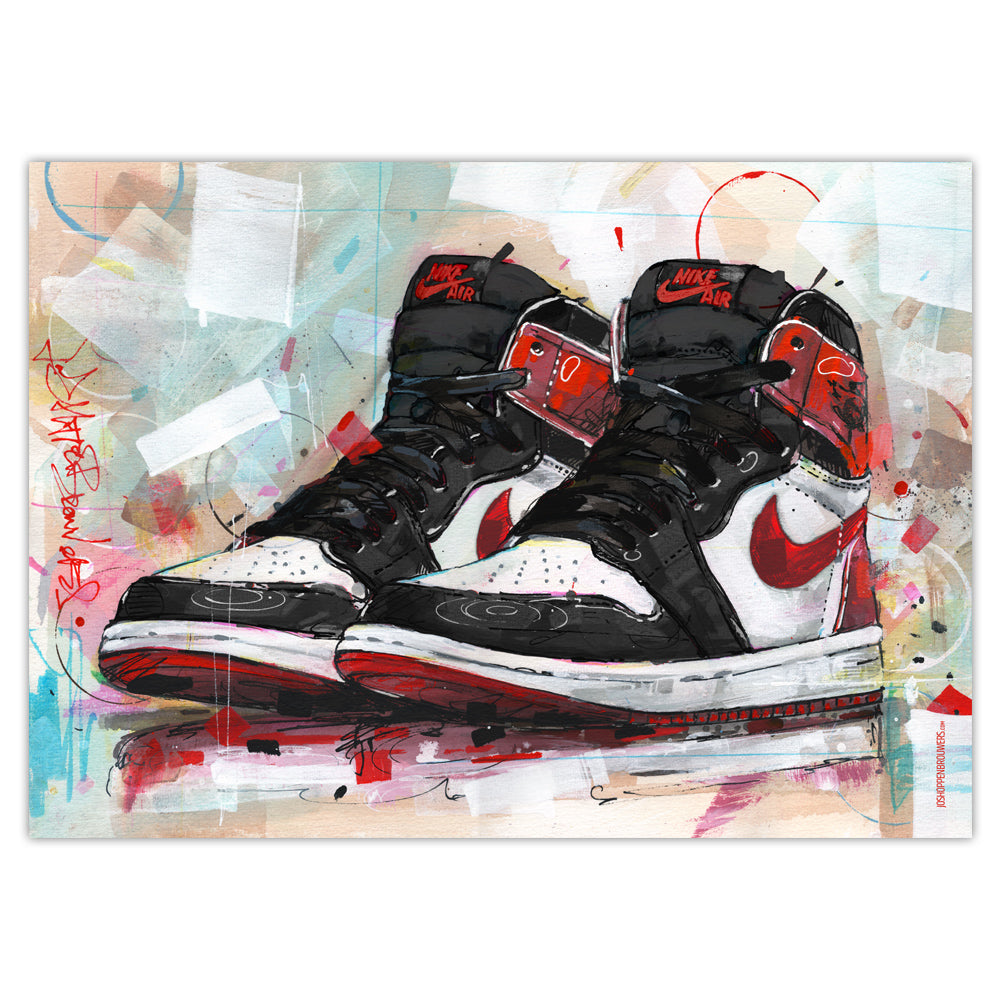 Nike Air Jordan 1 retro high track red print