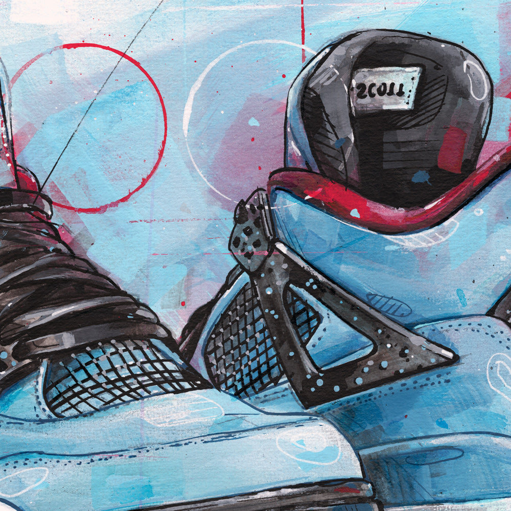 Nike Air Jordan 4 Cactus Jack schilderij 40x30 cm